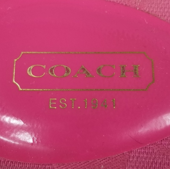 Coach Pink Flower Iconic "C" Flip Flop Sandals 9.5 - Picture 5 of 7